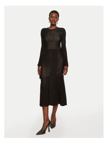 TWINSET Плетена рокля 242TP3050 Черен Regular Fit