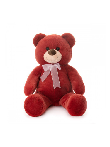 Плюшено мече, бордо, 60 см