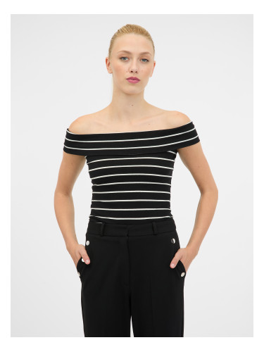 Orsay Black & White Women's Short Sleeve T-Shirt - Women's