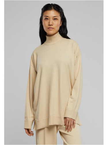 Women's knitted sweater made of eco-viscose with wet sand