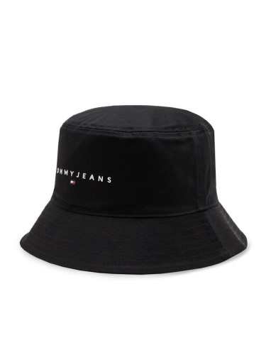 Tommy Jeans Капела Tjm Linear Logo Bucket Hat AM0AM12895 Черен