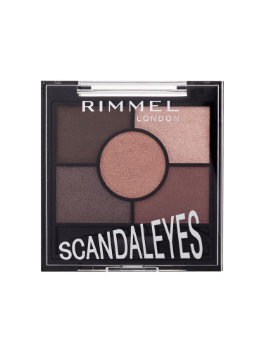 Rimmel London Scandaleyes 5 Pan Eyeshadow Palette Сенки за очи за жени 3,8 g Нюанс 003 Rose Quartz