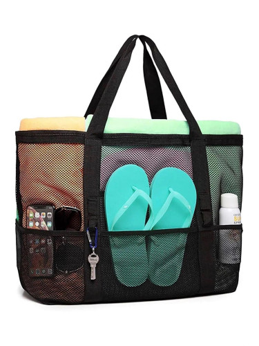 21301 Dewberry Beach bag Picnic bag Multi-Pocket-BLACK