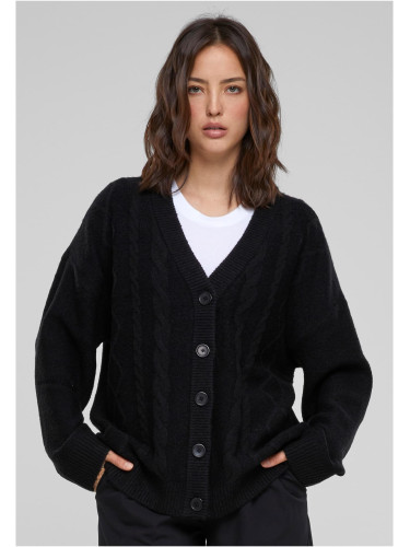 Women's knitted cardigan black