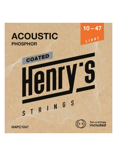 Henry's Coated Phosphor 10-47 Струни за акустична китара