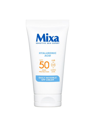 Mixa Hyaluronic Acid Daily Invisible SPF Cream SPF50 Дневен крем за лице за жени 50 ml