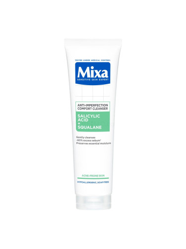 Mixa Salicylic Acid + Squalane Anti-Imperfection Comfort Cleanser Почистващ гел за жени 150 ml