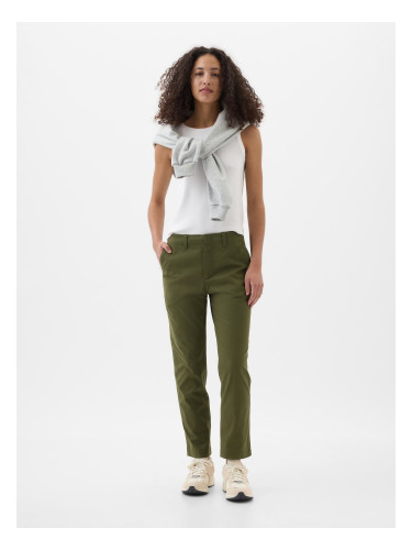 GAP Mid-Rise Downtown Khaki Trousers with Pockets - Women's