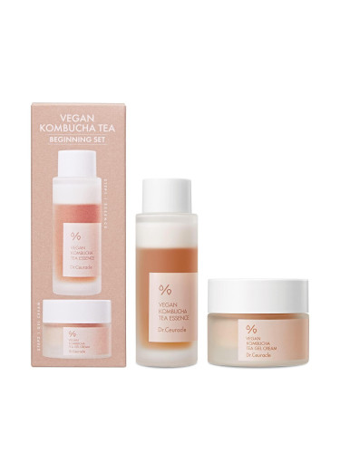 Комплект Есенция и Гел-крем за лице с Ниацинамид и Пробиотици DR.CEURACLE Vegan Kombucha Tea Beginning Set