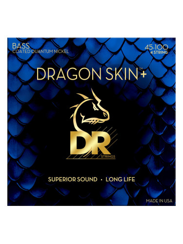 DR Strings Dragon Skin+ Coated Nickel Medium Light 45-100 Струни за бас китара