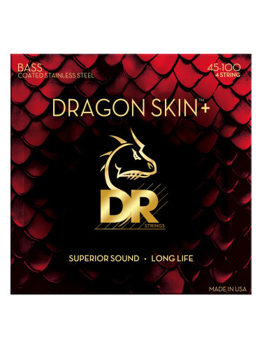 DR Strings Dragon Skin+ Coated Steel Medium Light 45-100 Струни за бас китара