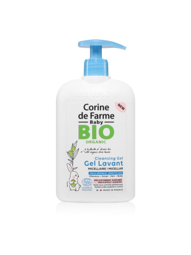 Corine de farme Baby BIO Cleansing Gel мицеларен гел за тяло и коса за деца 500 мл.