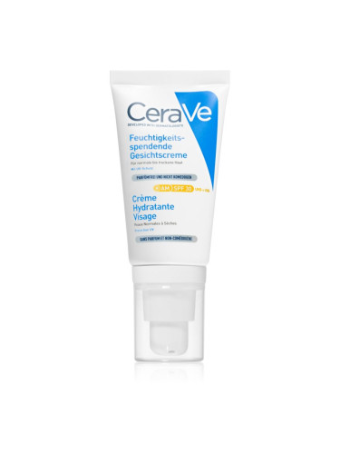 CeraVe Moisturizers хидратиращ крем за лице за нормална към суха кожа SPF 30 52 мл.