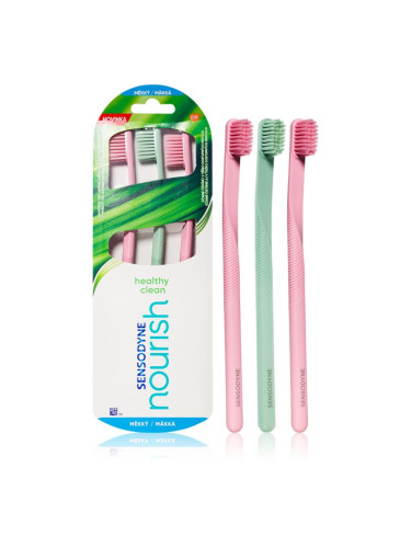 Sensodyne Nourish Healthy Clean четки за зъби 3 бр.