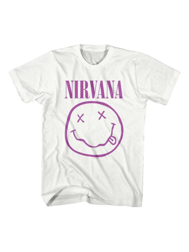 Nirvana Риза Purple Happy Face Unisex White 2XL