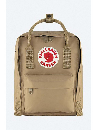 Раница Fjallraven Kanken Mini в кафяво малък размер с апликация