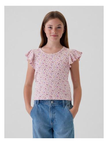 GAP Floral ribbed T-shirt - Girls