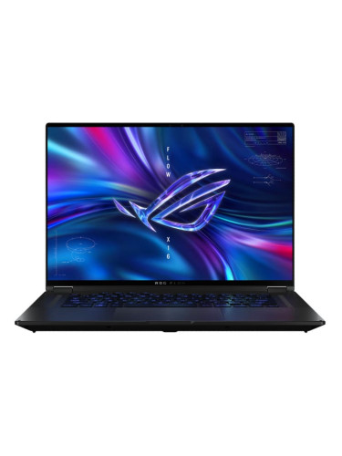 Лаптоп Asus ROG Flow X16 GV601VI-NL010X (90NR0G01-M000J0), четиринадесетядрен Intel Core i9-13900H 2.6/5.4GHz, 16" (40.64cm) Mini-LED Touch 240Hz дисплей & GF RTX 4070 6GB, (HDMI), 32GB DDR5, 2TB SSD NVMe, 1x Thundebolt 4, Windows 11 Pro, 2.2kg