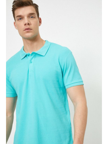 Koton Men's Mint Green Polo Neck T-shirt