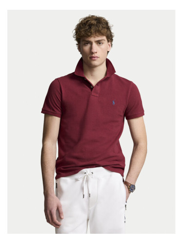 Polo Ralph Lauren Тениска с яка и копчета 710536856424 Бордо Slim Fit