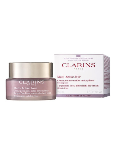 Clarins Multi Active Jour Antioxidant Day Cream Дневен крем с за фини линии за лице за всеки тип кожа