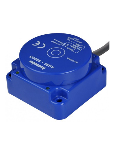 Индуктивен датчик AS80-50DP3,  12~48VDC,  PNP,  NO+NC,  50mm,  80x80x45mm,  екраниран