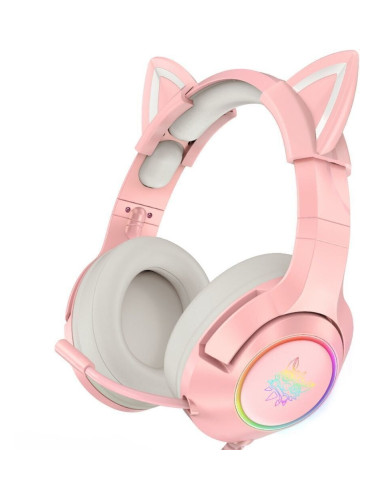 Onikuma K9 RGB Wired Gaming Headset With Cat Ears Pозов слушалки за компютър