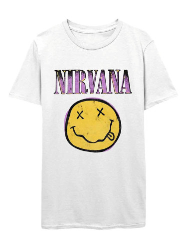 Nirvana Риза Xerox Smiley Pink White L