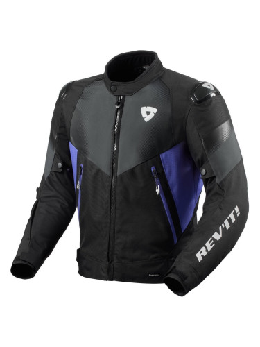 Rev'it! Jacket Control H2O Black/Blue XL Текстилно яке