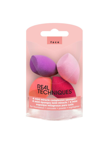 Real Techniques Miracle Complexion Sponge Mini Апликатор за жени 4 бр