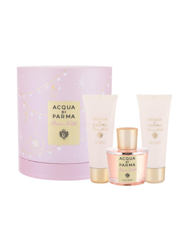 Acqua di Parma Le Nobili Rosa Nobile Подаръчен комплект EDP 100 ml + душ гел 75 ml + крем за тяло 75 ml