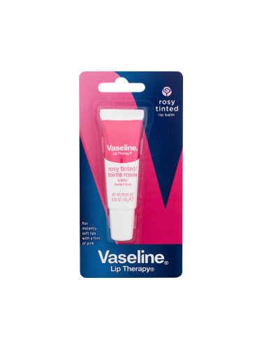 Vaseline Lip Therapy Rosy Tinted Lip Balm Tube Балсам за устни за жени 10 g увредена опаковка