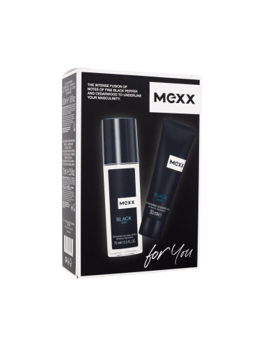Mexx Black Подаръчен комплект дезодорант 75 ml + душ гел 50 ml