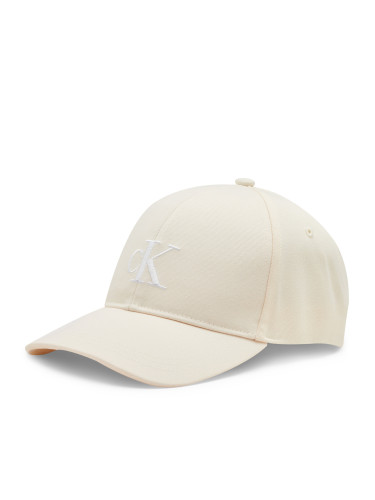 Шапка с козирка Calvin Klein Jeans Monogram Embro Cap K60K612324 Екрю