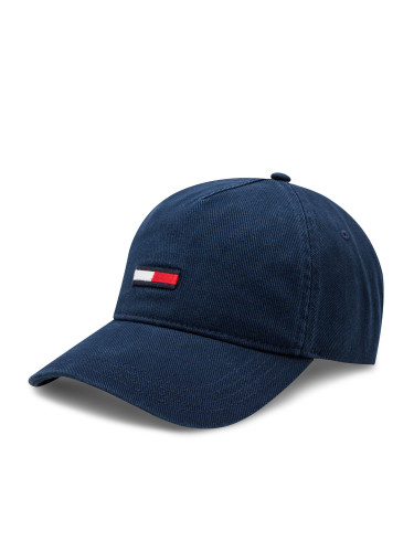 Шапка с козирка Tommy Jeans Tjm Elongated Flag Denim Cap AM0AM12427 Тъмносин