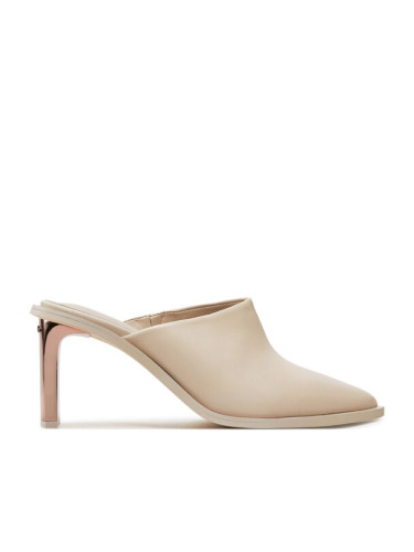 Calvin Klein Чехли Heel Mule Pump 70 LTH HW0HW02091 Екрю