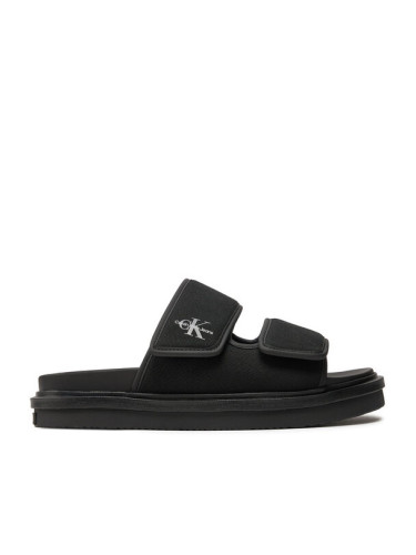 Calvin Klein Jeans Чехли Double Bar Sandal Mtl YM0YM01020 Черен