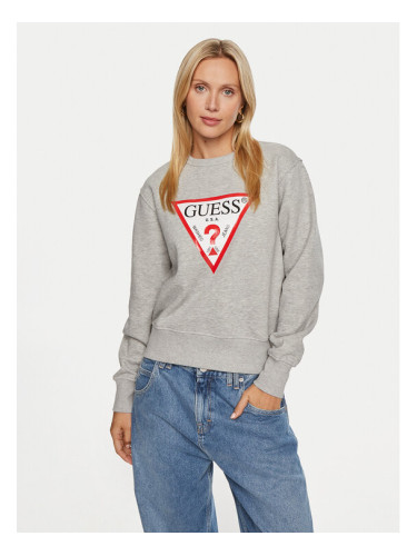 Guess Суитшърт W2YQ16 KBA11 Сив Regular Fit