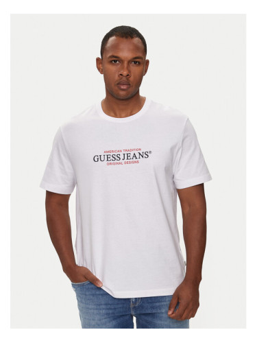 Guess Jeans Тишърт M4YI42 K8FQ4 Бял Regular Fit