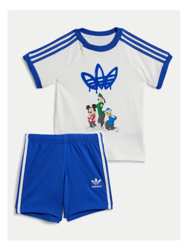 adidas Комплект тишърт и панталонки Disney Mickey Mouse IX6426 Син Regular Fit