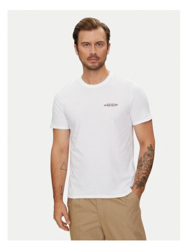 Guess Jeans Тишърт M4YI55 K8HM0 Бял Regular Fit