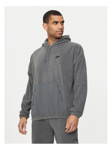 Nike Полар FB8388 Сив Oversize