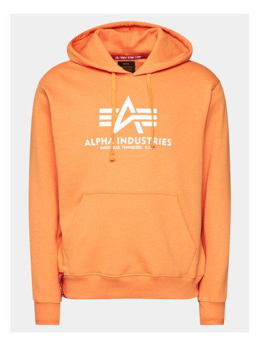 Alpha Industries Суитшърт Basic 178312 Оранжев Regular Fit