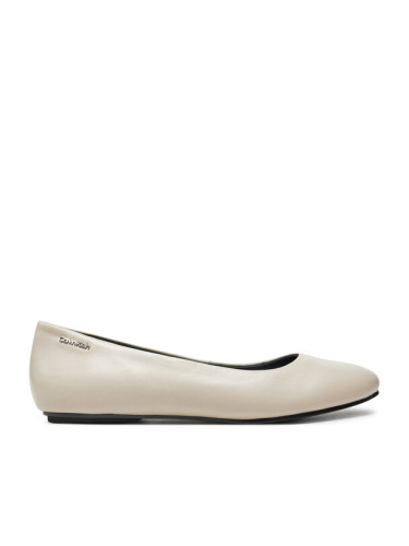 Calvin Klein Балеринки Round Ballerina HW0HW00618 Сив