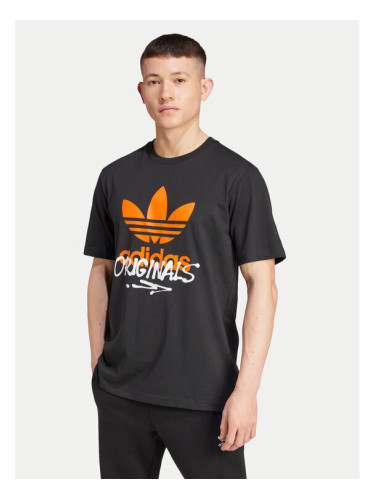 adidas Тишърт Supply Street IZ2578 Черен Regular Fit