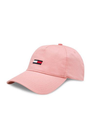 Tommy Jeans Шапка с козирка Tjw Elongated Flag 5 Panels Cap AW0AW15842 Розов