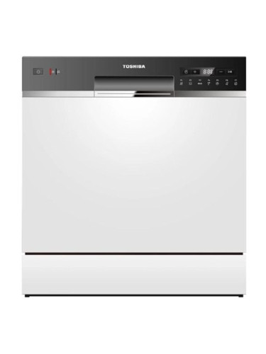 Съдомиялна машина Toshiba DW-08T2EE(W), клас F, 8 комплекта, 7 програми, Aqua Stop, бяла