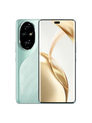 Смартфон Honor 200 Pro (син), поддържа 2 SIM карти, 6.78" (17.22cm) OLED 120Hz HDR дисплей, осемядрен Snapdragon 8s Gen 3 3.0GHz, 12GB RAM, 512GB Flash памет, 50 + 50 + 12 & 50 Mpix камери, Android, 199g