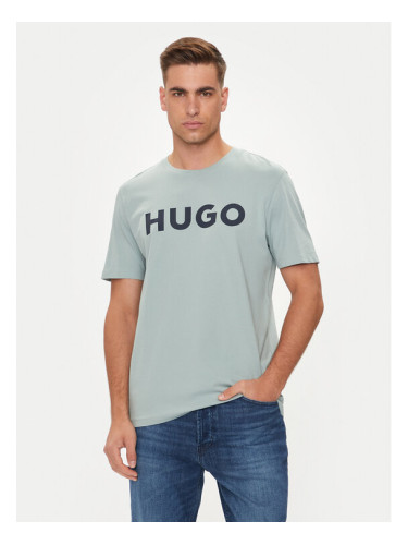 Hugo Тишърт Dulivio 50467556 Зелен Regular Fit