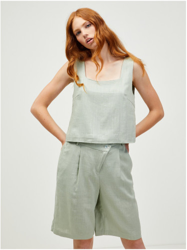 Light Green Loose Cropped Tank Top VERO MODA Josie - Women